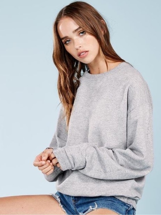 Reformation Tops - Reformation Repurposed Vintage Crew Sweatshirt Grey Lightweight
